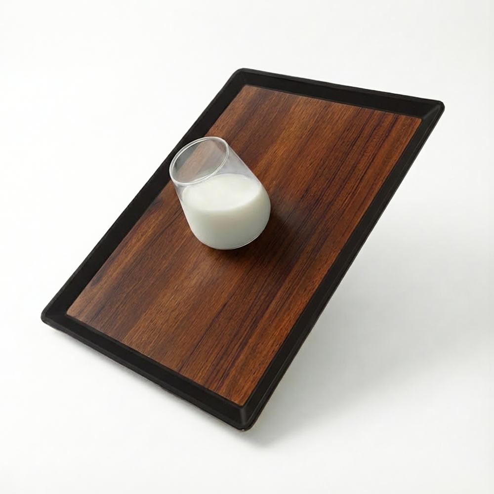 리빙메이트 우디브라운 논슬립 사각 쟁반, 우드무늬, 1개 13,790원