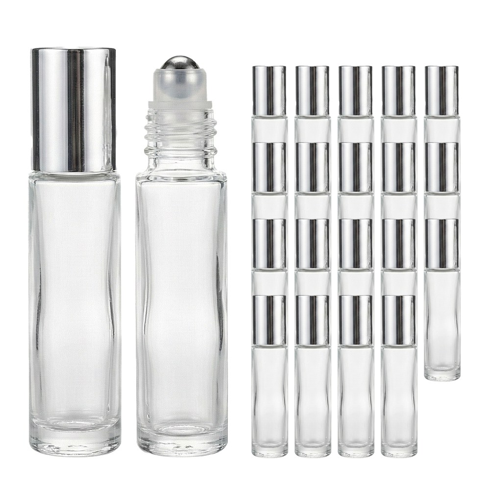 롤온 두꺼운 실버캡 투명 10ml 20개 구성 향수용기 공병 블랙 뚜껑 도톰한용기, 현재가 14,500원