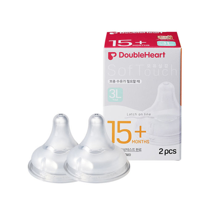 더블하트 모유실감 3세대 젖꼭지(2개입) 스펙트라 모윰 젖병호환, 더블하트 3L, 2개 14,300원