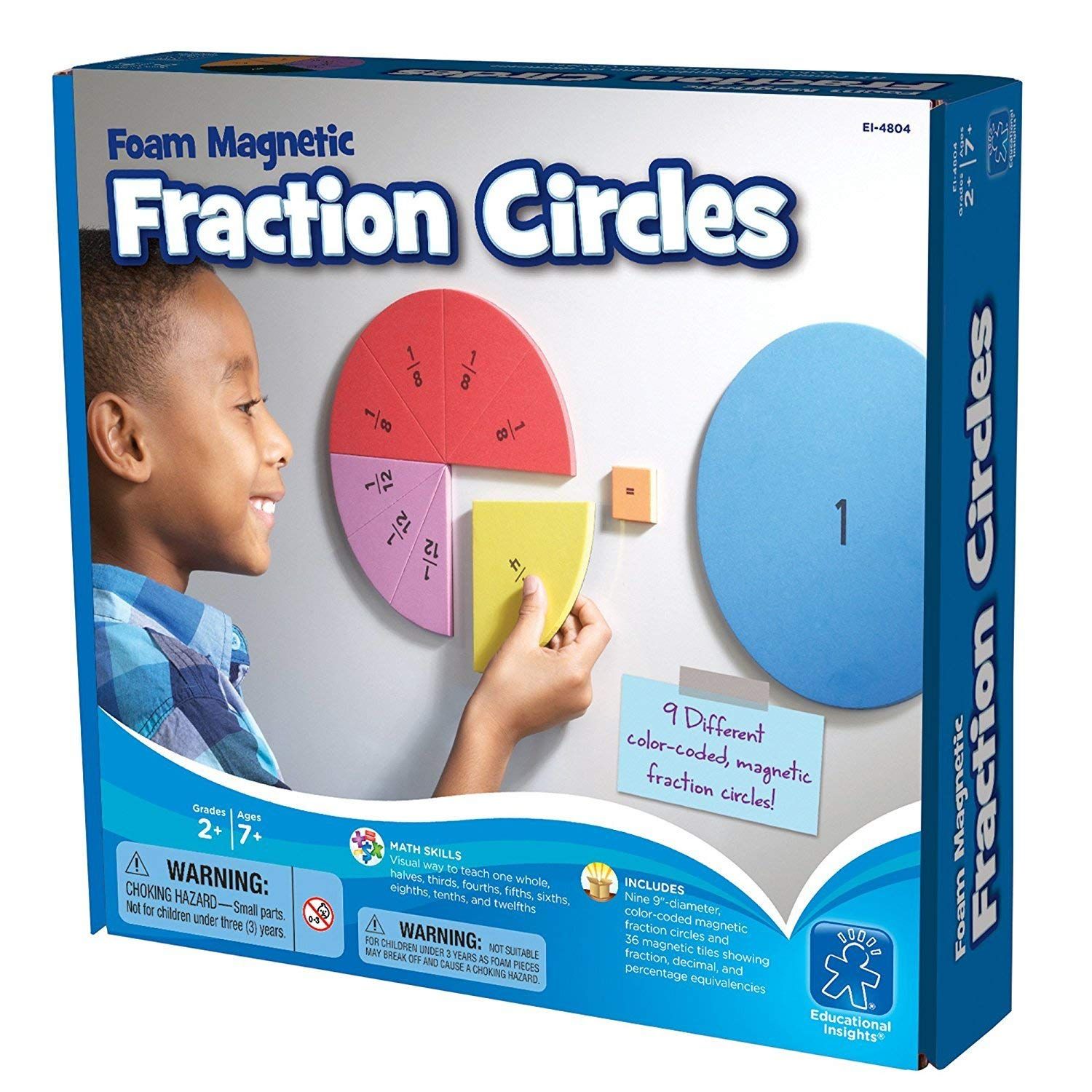 러닝리소스) EI-4804 자석 분수 학습기 (원형) FOAM MAGNETIC FRACTION CIRCLES, 1개 39,900원
