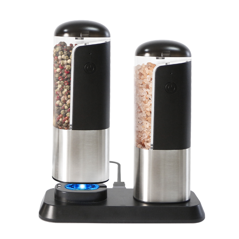 [오늘의특가] 한연솔 전동 후추그라인더 깨갈이 소금 통후추 전동 그라인더 1+1 올인원 세트, 1세트, 160ml 42,110원