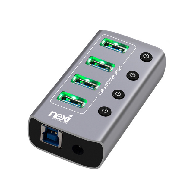 넥시 USB3.0 4포트 메탈 유전원 허브 NX-U1004P, 혼합 색상, 1개 18,300원