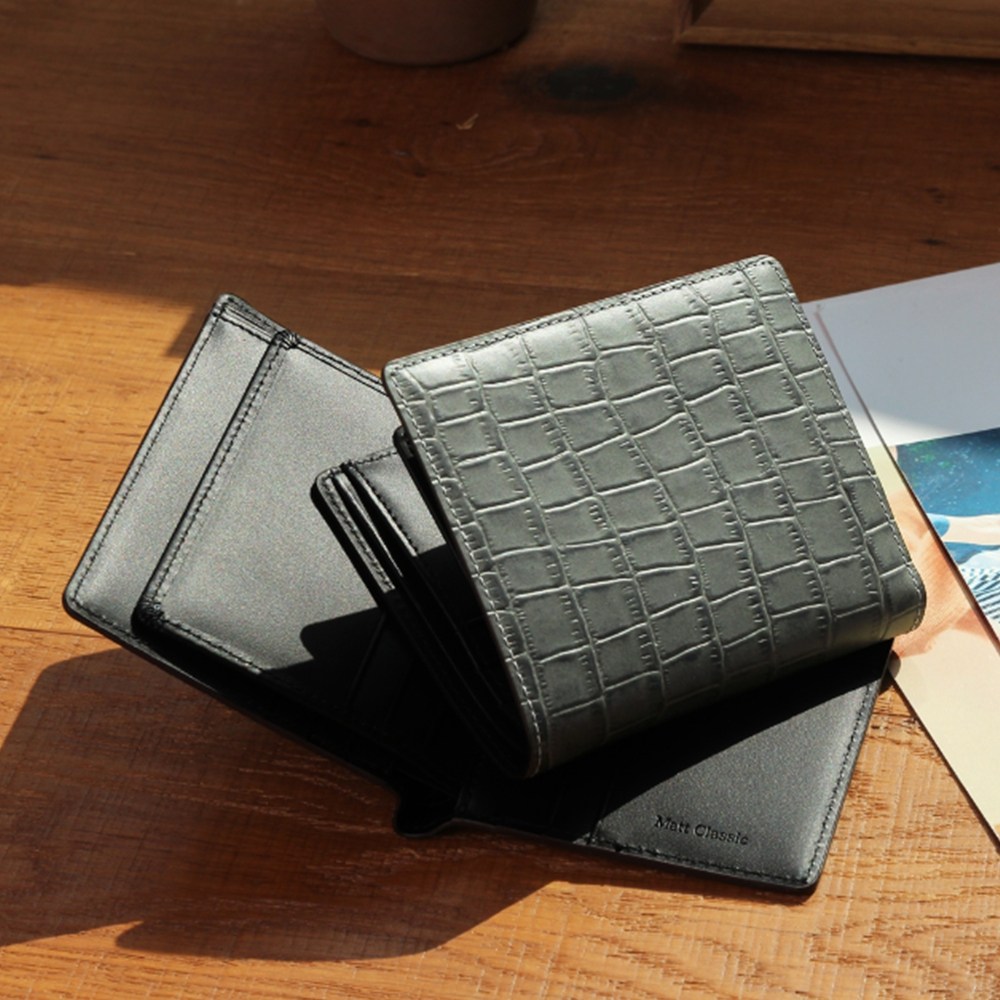 마뜨 소가죽 남자지갑 남성지갑 크로커다일 패턴 중지갑 93,000원