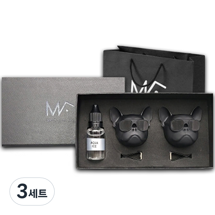 엠퓨처 차량용 불독 매트블랙 방향제 2p + 오일솜 2p + 3cm 클립 2p + 오일 + 박스 + 쇼핑백 세트 88,500원