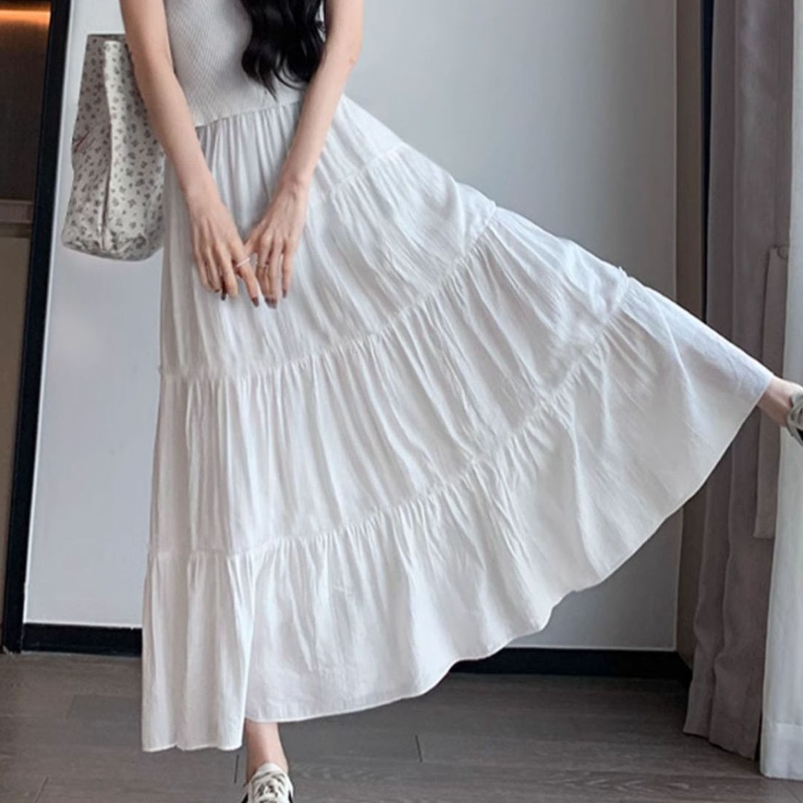 로맨틱 무드 밴딩 캉캉 롱 스커트 치마 16,900원