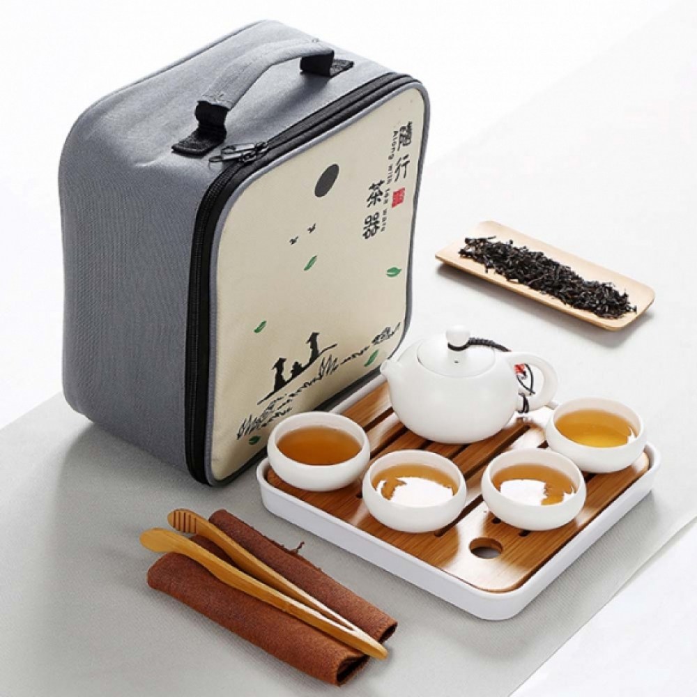 프라임마켓플러스 순수 티앤차 여행 다도 다기세트 차판 화이트 야외차마시기 49,070원