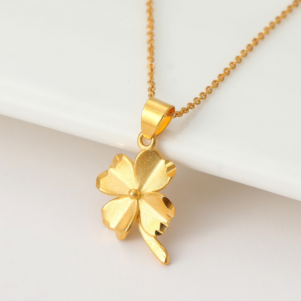 케이존 여성용 18k 도금 샤이니 행운 네잎 클로버 목걸이 43,500원