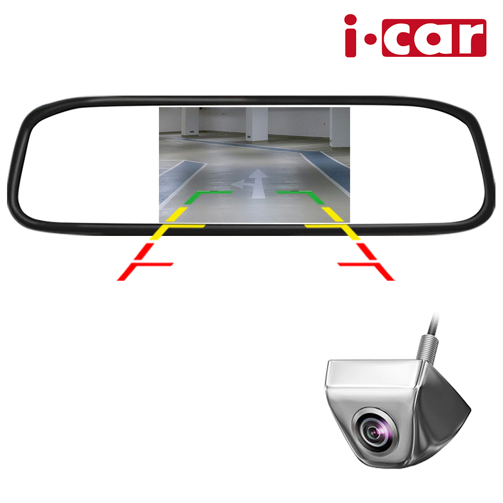 아이카 후방카메라 5인치 룸미러 모니터 풀세트, 5인치 룸미러 후진자동반응 풀세트 크롬카메라 6M 53,800원
