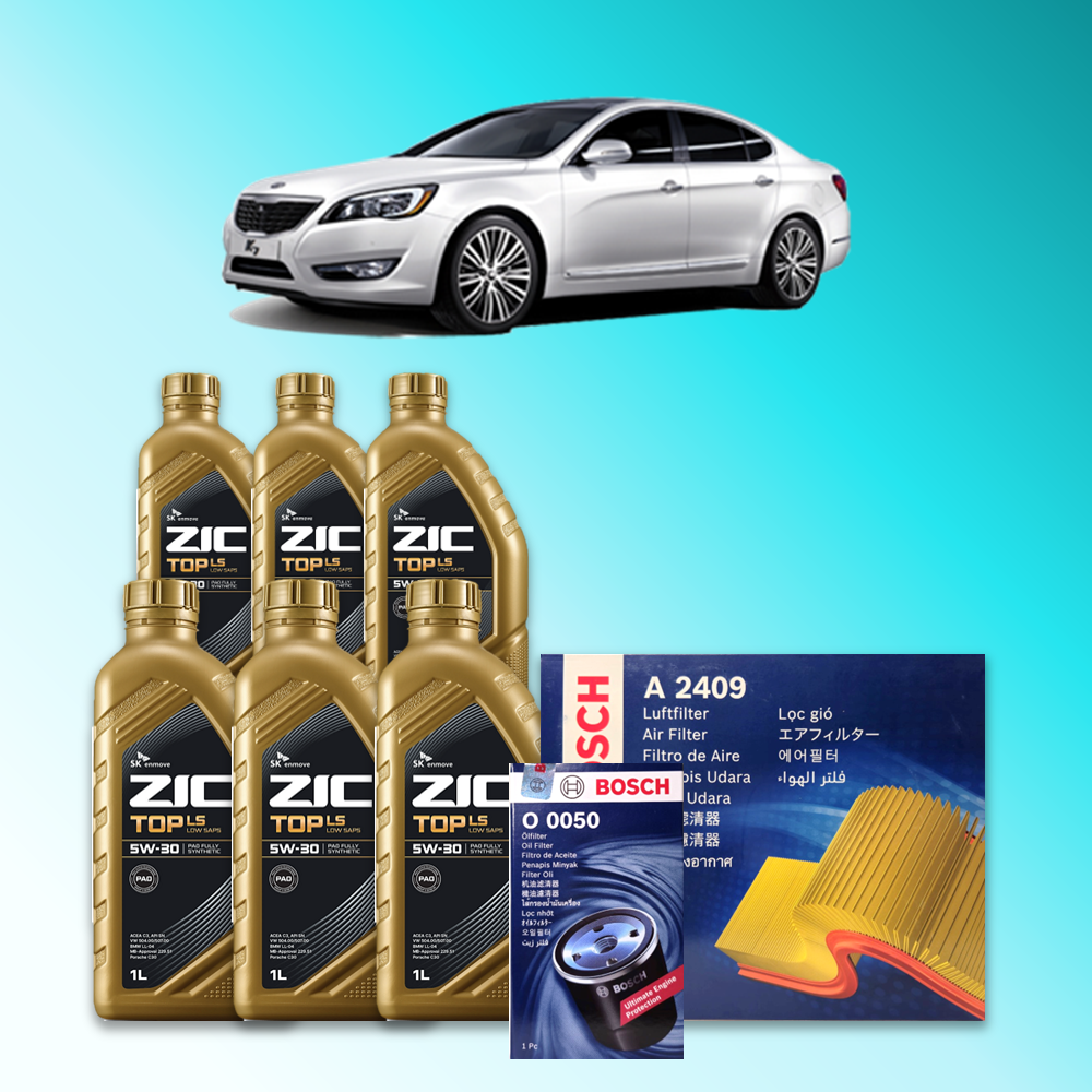 더 뉴 K7 (VG) 3.0 LPG 엔진오일세트 SK 지크 탑 LS 5W30 (ZIC TOP LS) 93,800원