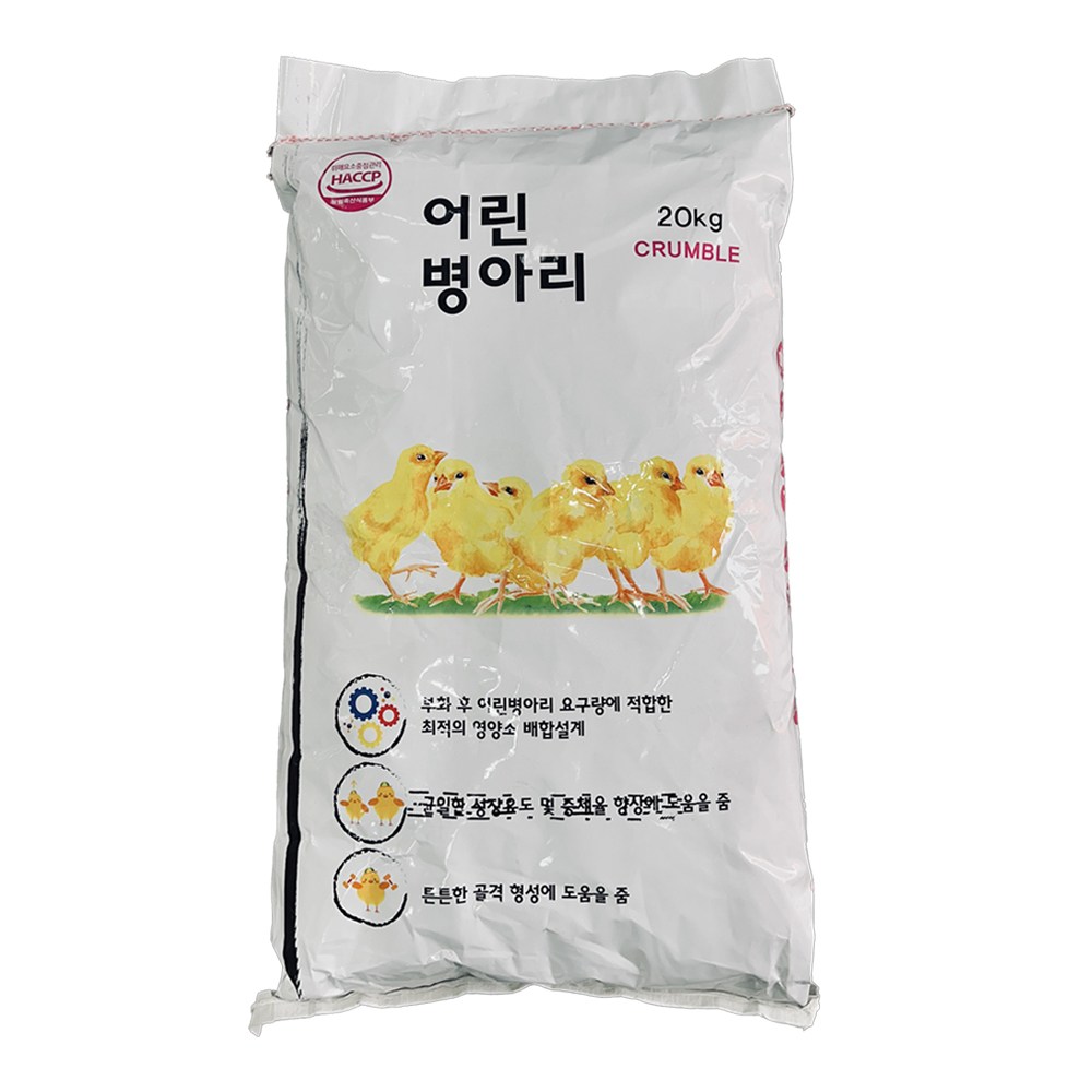 대주 어린 병아리 크럼블 20kg 사료 병아리 알갱이 모이 22,600원