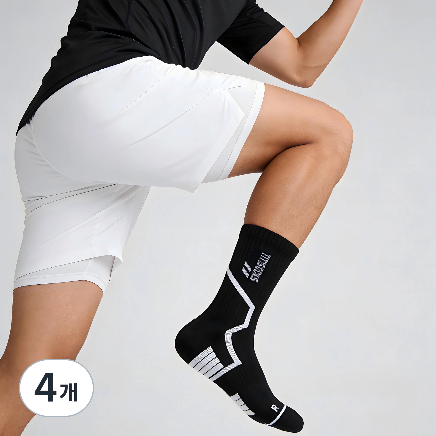 TITISOCKS 전문 COOLMAX 통기성흡습 땀을 흘리다 빠르게 건조 중통 운동 양말 야외 달리기 등산 악취 방지 악취 방지 부드럽다 사계절 운동 통근 양말, 4개, 검은색 40,000원