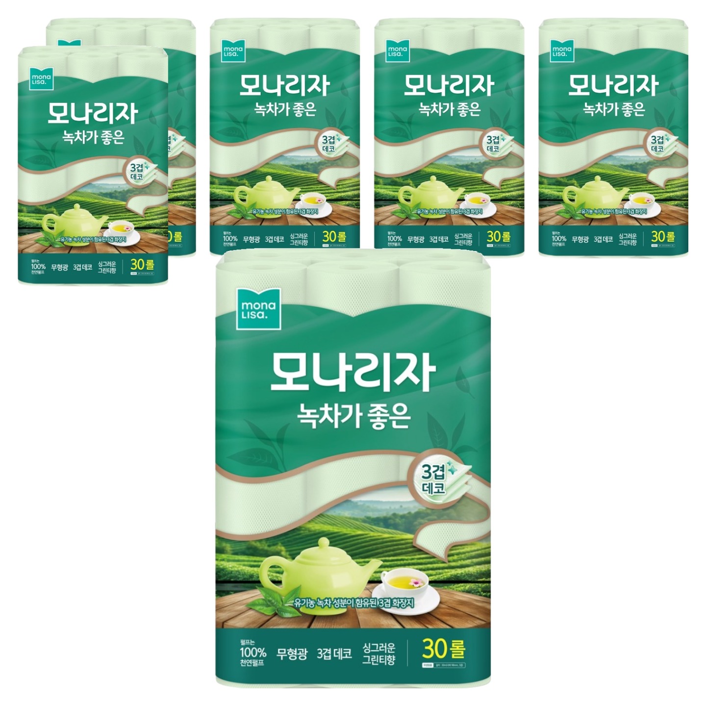 모나리자 녹차가 좋은 천연펄프 3겹 롤화장지 75,920원