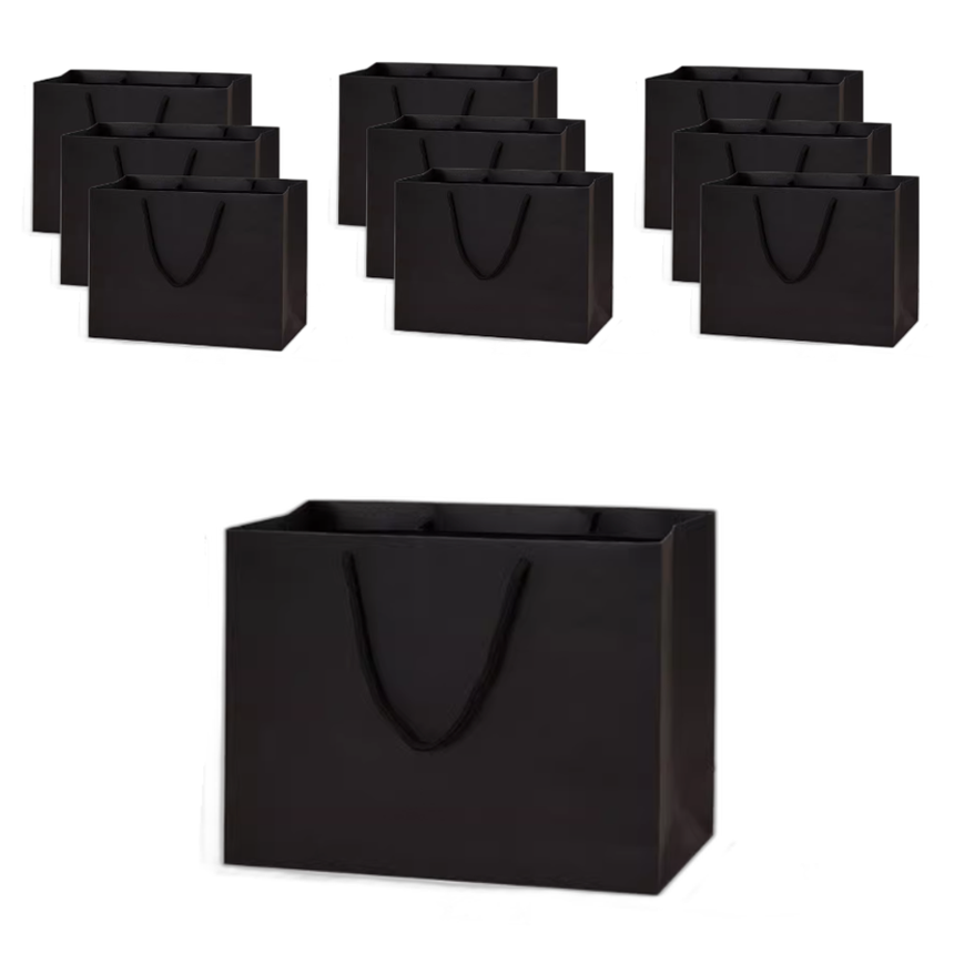 휴고잉 쇼핑백 가로형, 블랙, 10개 8,400원