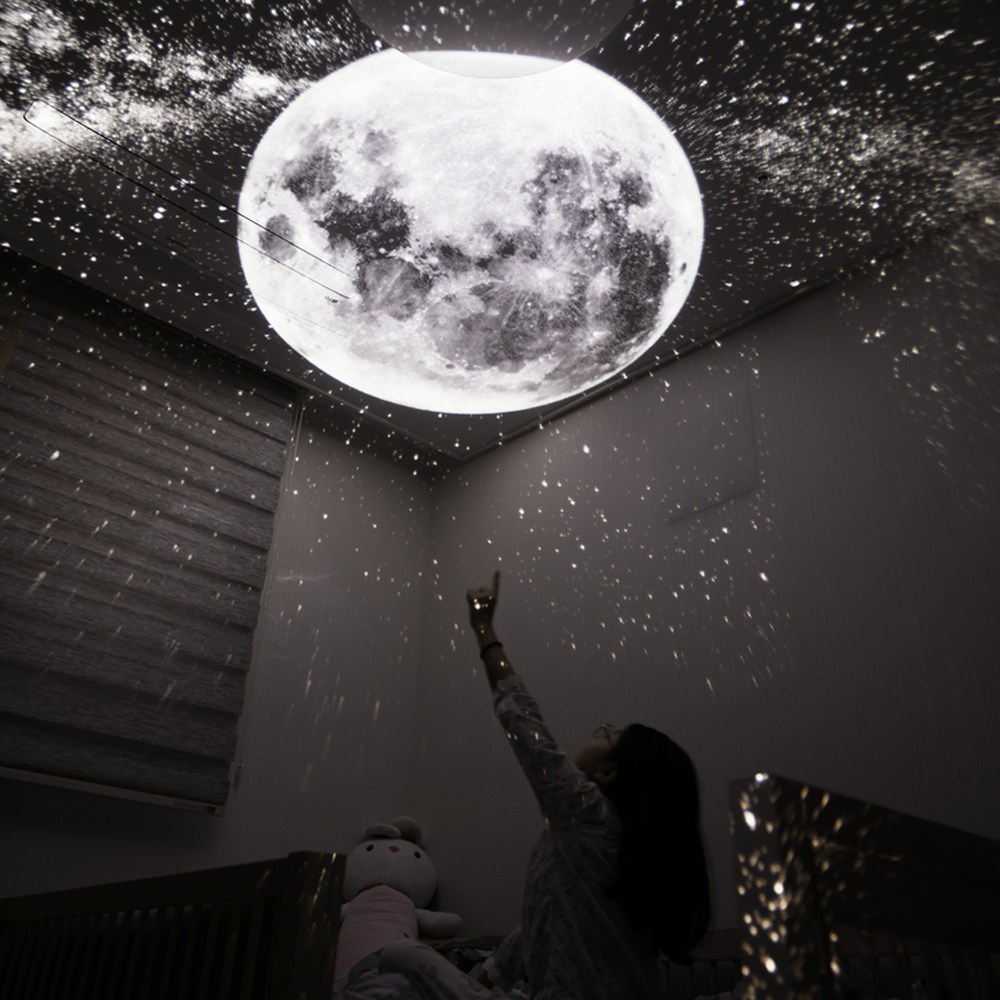 몬스터라이트 네이처무드 무드등 수면등 우주 오로라 은하수 아이방 조명, 화이트, 현재가 43,000원