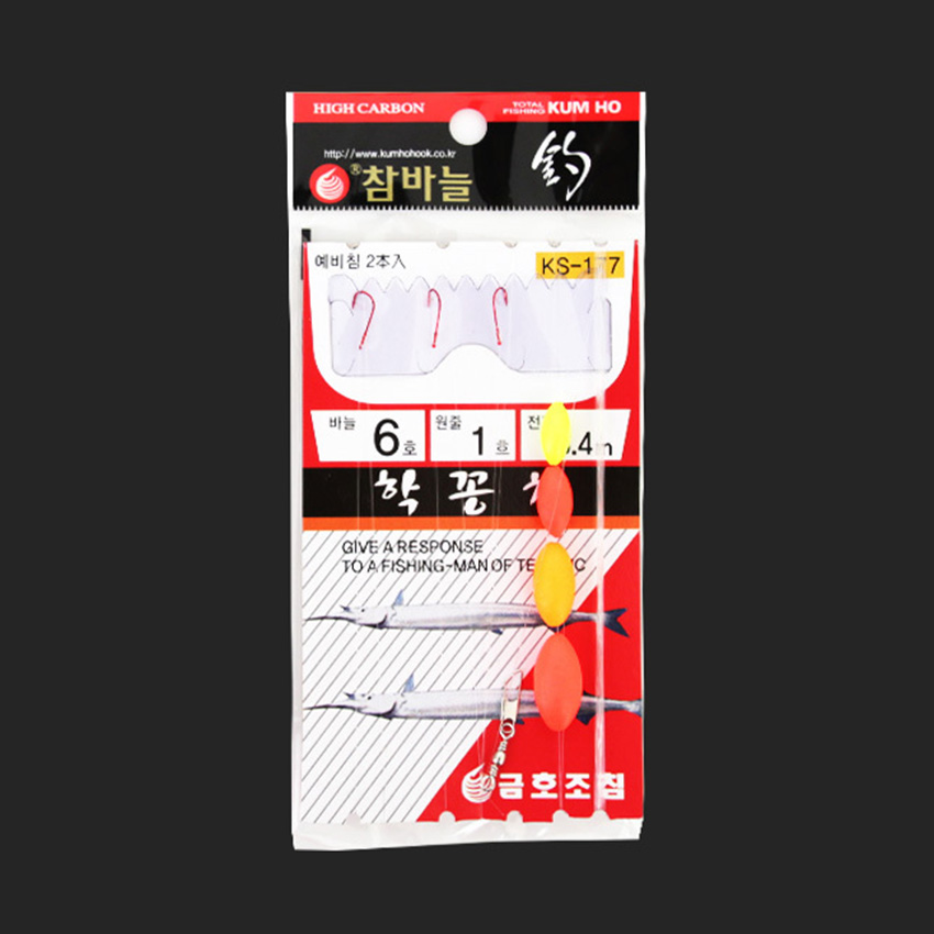 금호 참바늘 연주 학공치 채비 레드 KS-177 1,410원