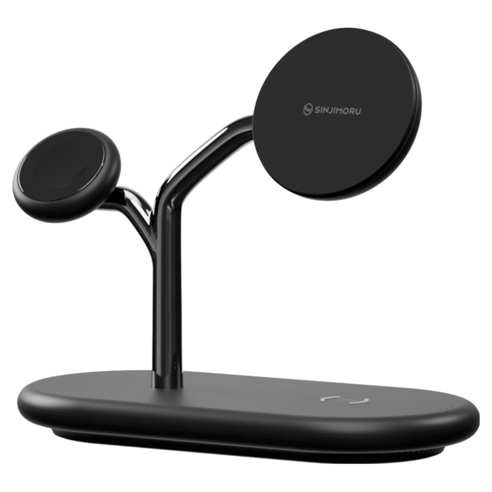 신지모루 3in1 M 트리 애플워치 아이폰 맥세이프 무선충전기 거치대, Black, 1개 33,900원