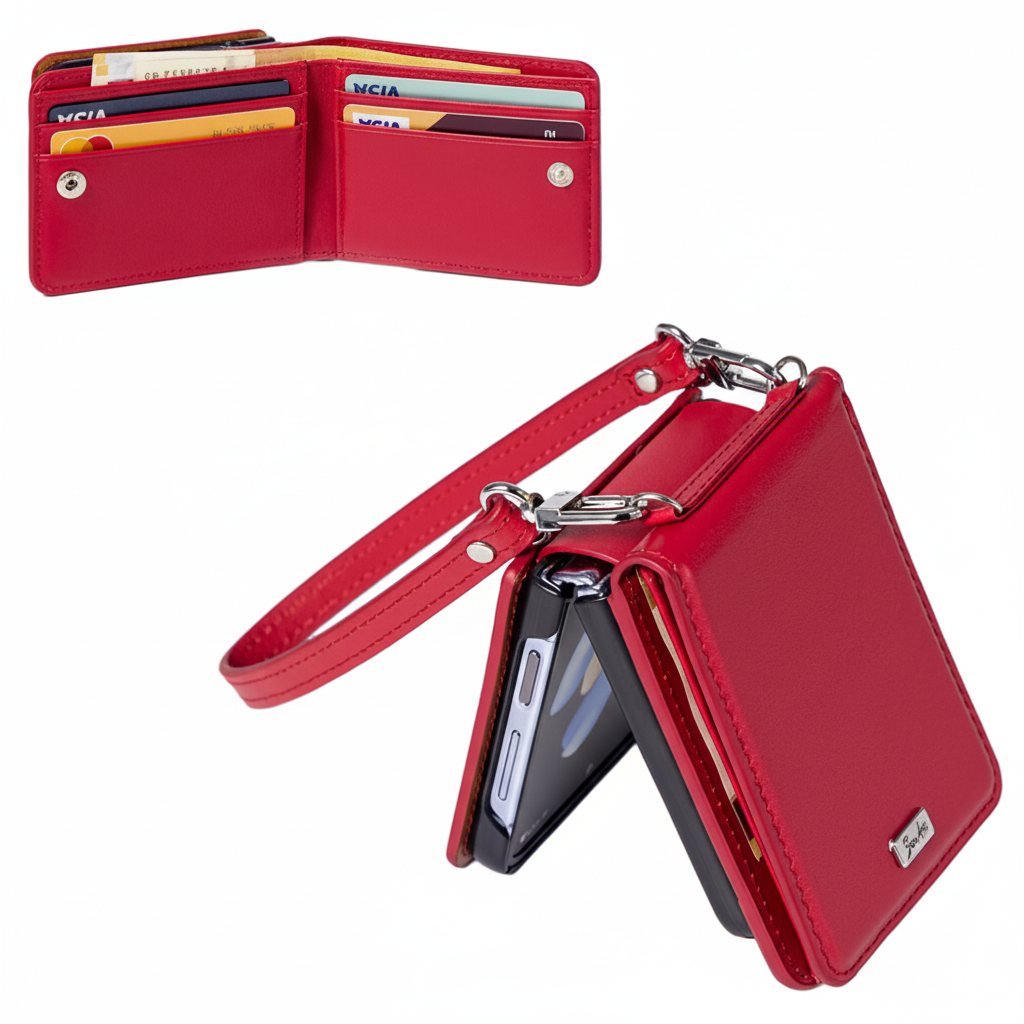 본아띠 RIVERA 천연소가죽 B.B.G 지갑형 갤럭시 Z플립 케이스+핸드 스트랩 64,800원