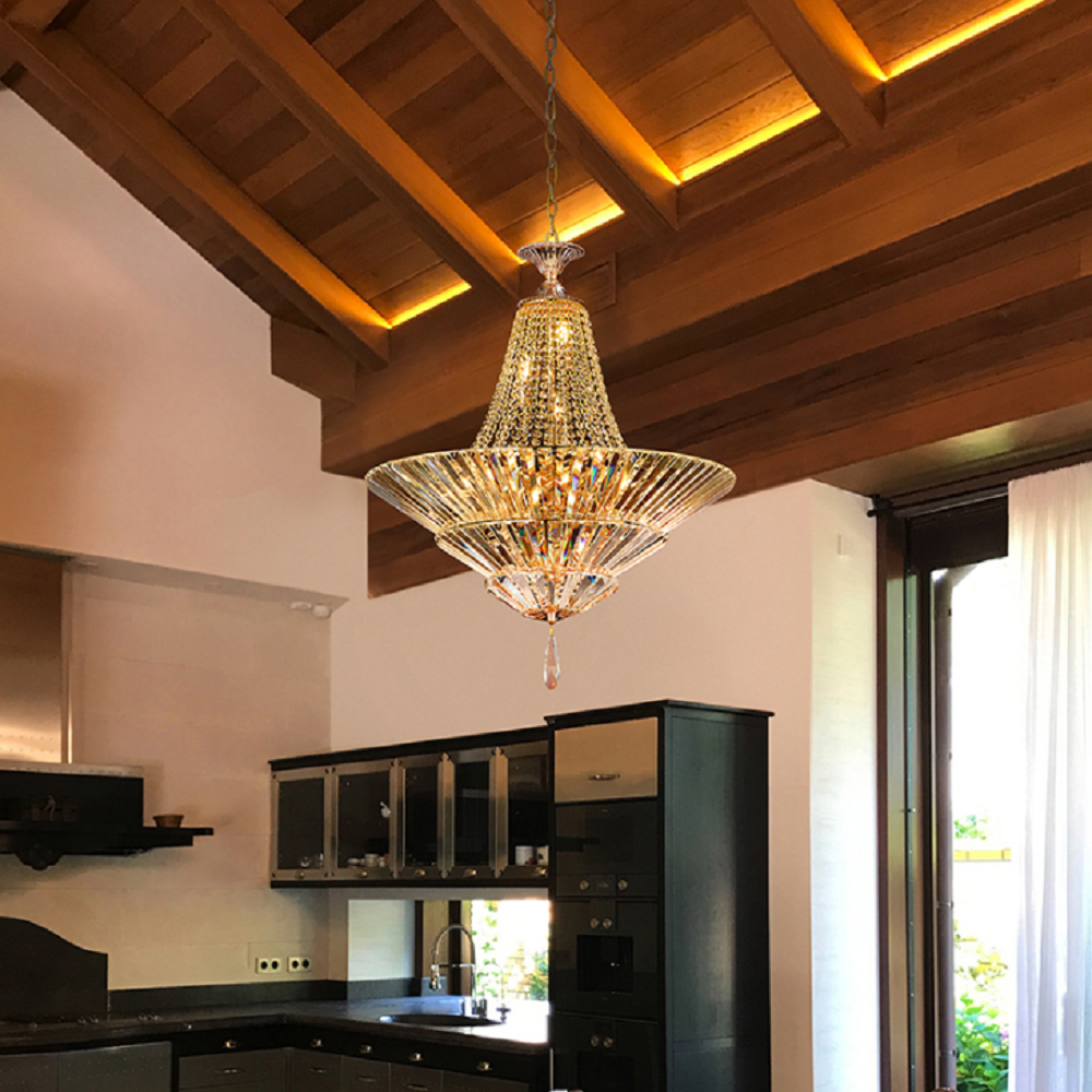 LED 12등 18등 크리스탈 펜던트 조명 고급 샹들리에 식탁 인테리어 골드 프레임 1,100,000원