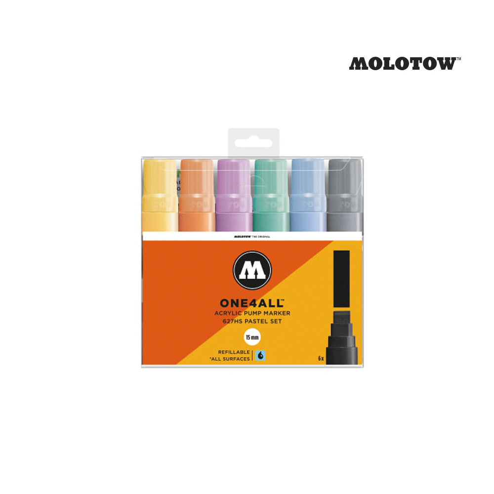 모로토우 원포올 아크릴마카 627HS 파스텔세트 - 6색(15mm) 63,000원