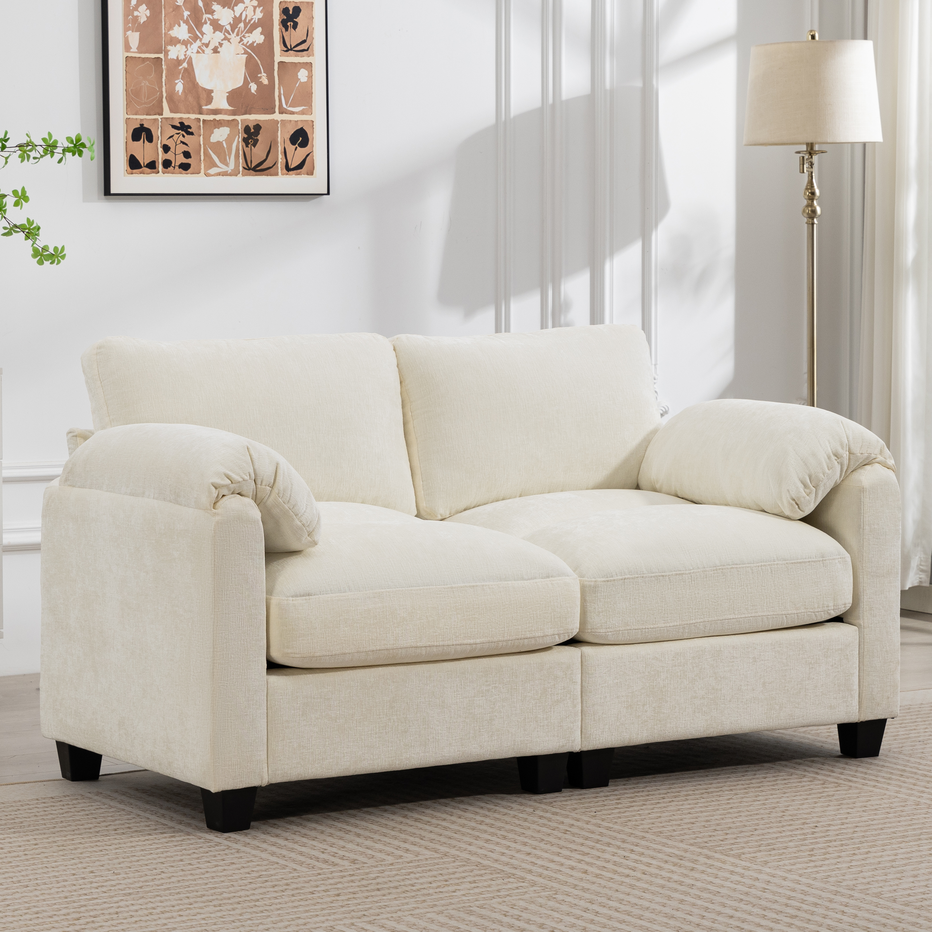 SAMMU 간편설치 조합형 압축 소파 자유 조합 가능 6009, 밝은베이지색2A+C 259,800원