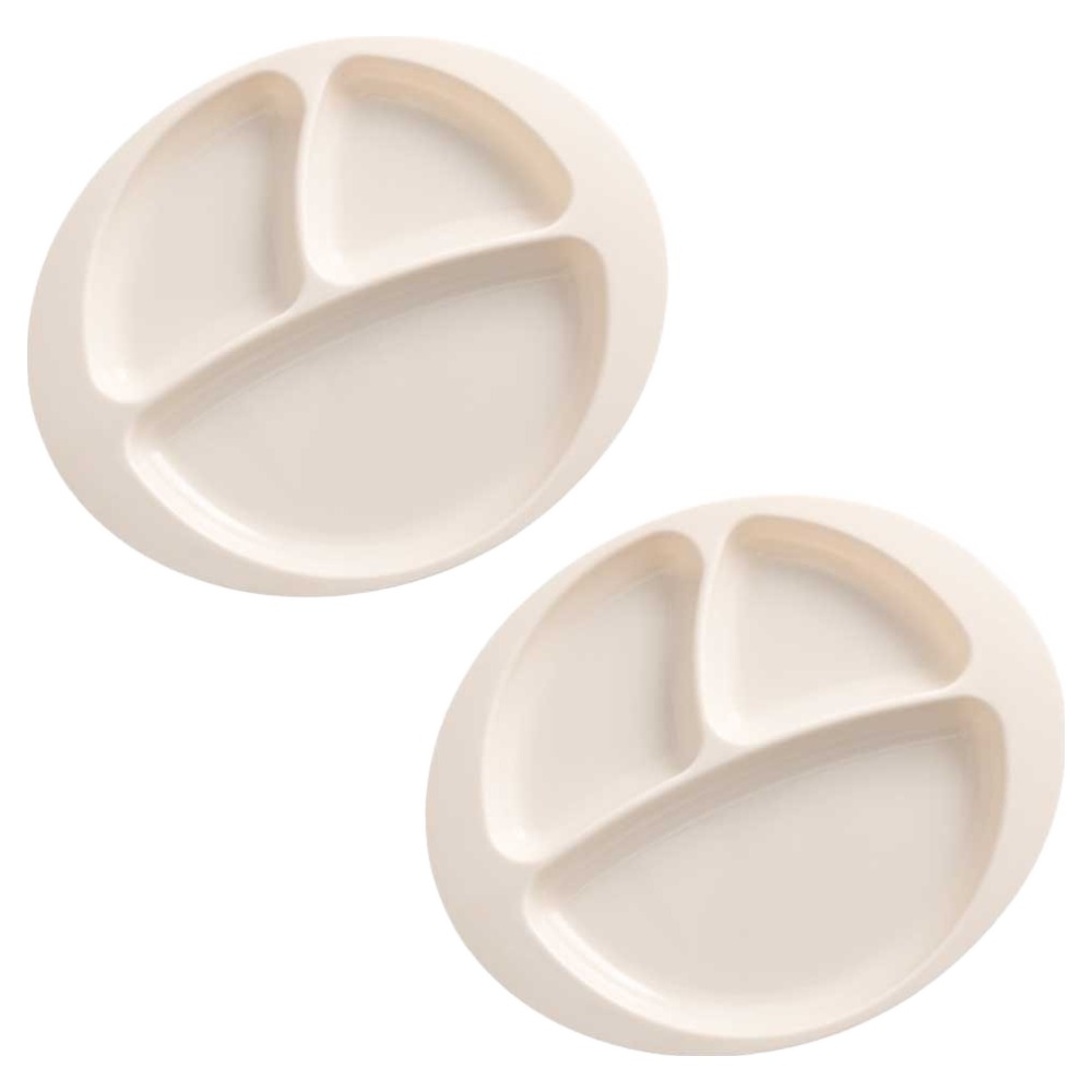 CMYK 3구 원형 유아식판, 크림, 2개, 식판 2P 4,800원