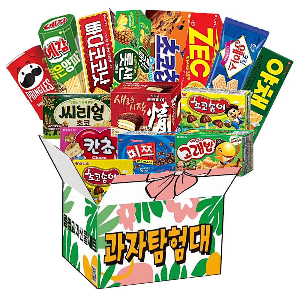 프링글스 초코파이 예감볶음양파 미쯔 빠다코코낫 롯데샌드 야채크래커 제크 초코칩쿠키 크림웨하스 고래밥 씨리얼 칸쵸 초코송이 18,900원