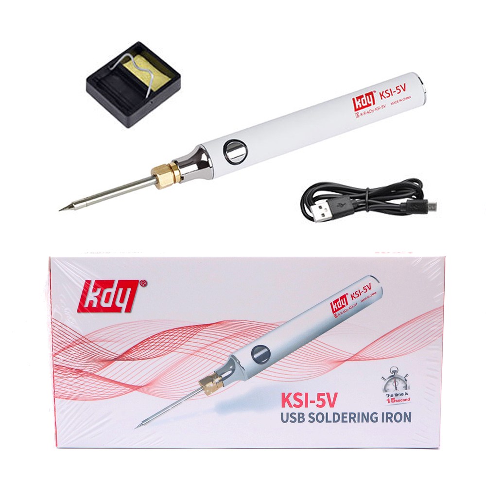 USB 휴대용 인두기 8W 3단계 온도 조절 330~450도 납 땜 인두기 거치대 인두기팁 마이크로 5핀 케이블 땜납 와이어 예열시간 15초 용접 미니 이동식 인두 납땜 23,500원