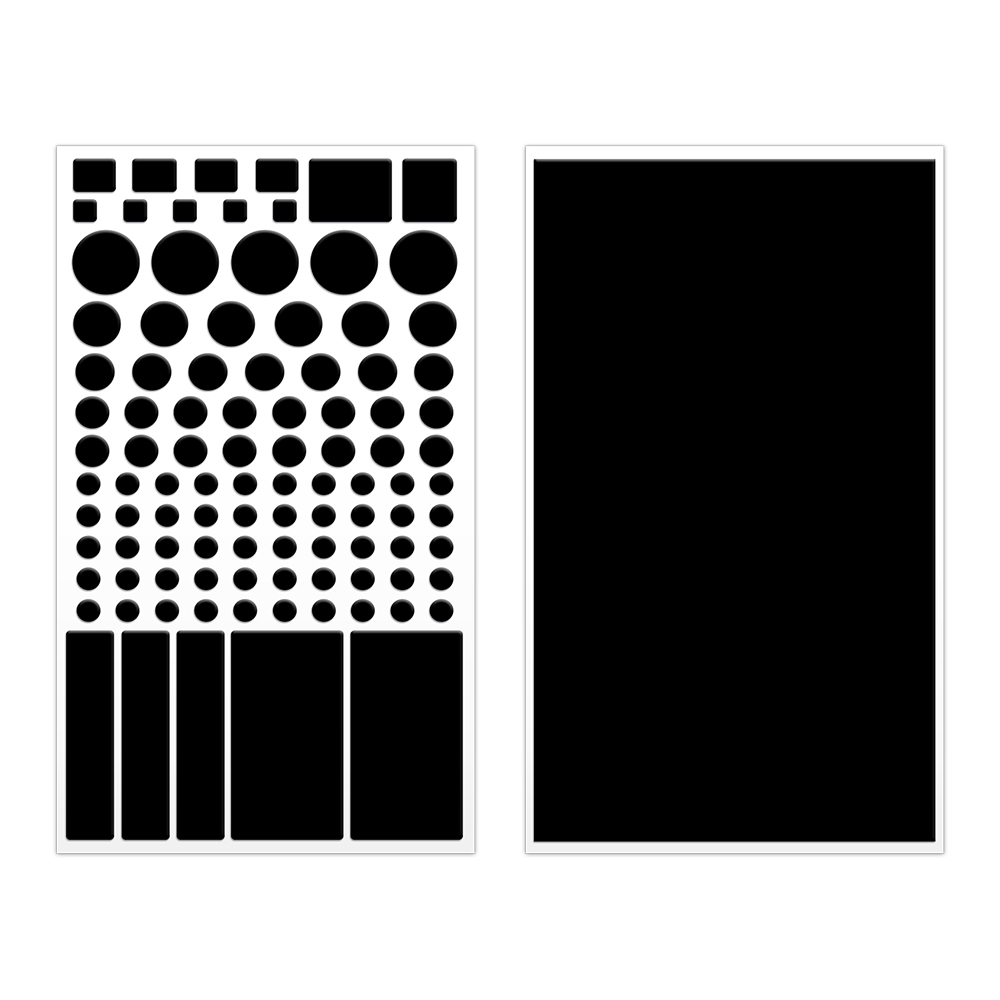 아띠꼴로 눈뽕 아웃 전자제품 LED 불빛차단 암막 스티커 2개1세트, 블랙(디자인+무지) 4,450원