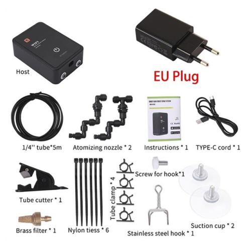 미스팅기 자동분무 파충류 Tuya-와이파이 스마트 포거 테라리움 가습기, 타이머 자동 안개 열대 우림 스프레이 시스템 키트 스프링클러 컨트롤러 54,300원