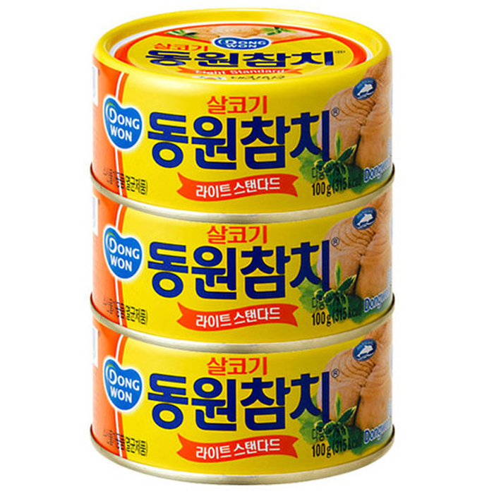 동원 라이트 스탠다드 참치, 100g, 3개 8,780원