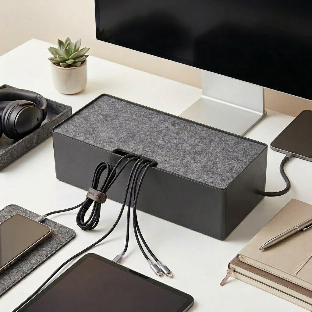 살림생각 철제 멀티탭 전선 정리함 셋톱박스 수납 정리대, 블랙 26,900원