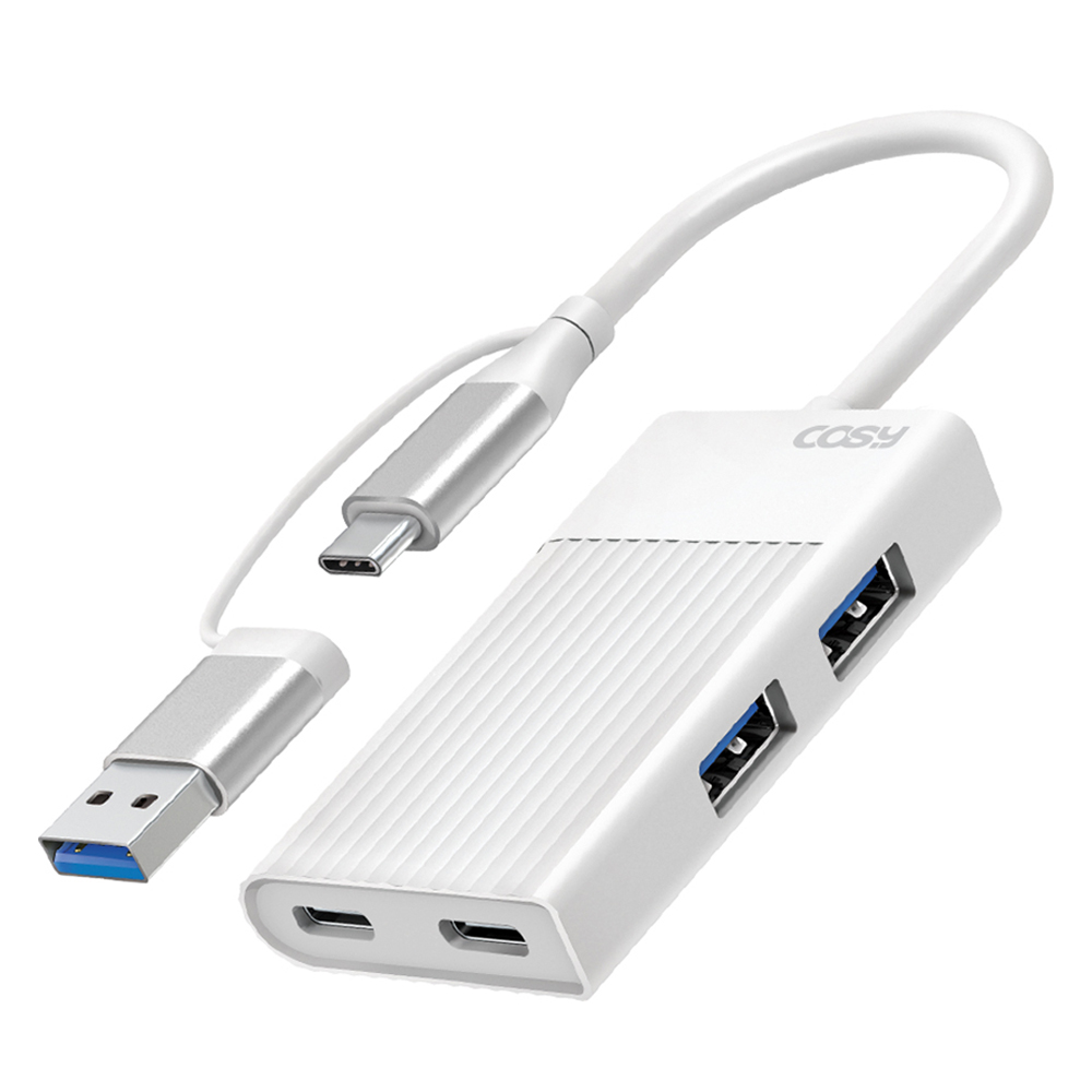 코시 4포트 5Gbps 고속 멀티허브 USB 3.2 A / C타입, 화이트, 1개 16,900원