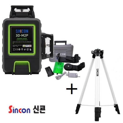 신콘 3DM2P 그린 레이저레벨기 3D-M2P + ELT50 삼각대 포함 독일 오슬람다이오드 12라인 메탈프레임 레이저수평 조적 타일 인테리어 268,940원
