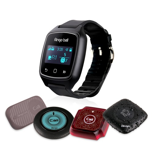 GB-700 페이져1+1_호출벨1개 무료제공 무선호출페이져 방수기능 진동 호출벨 손목시계형 수신기 식당 음식점 레스토랑 병원 요양원, 1세트 110,000원