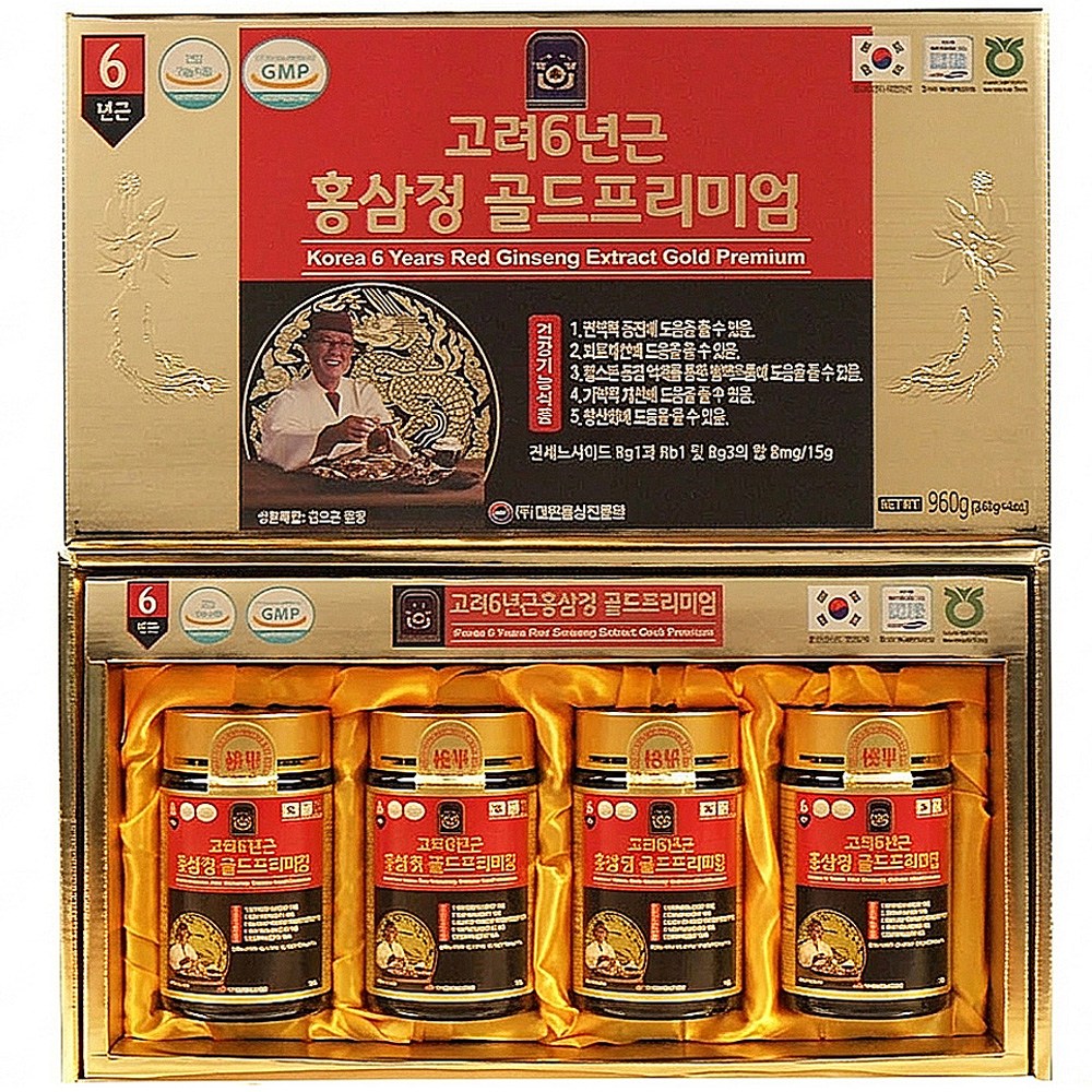 홈쇼핑상품정품 김오곤 고려6년근 홍삼정골드 프리미엄 홍삼진액, 1세트, 960g 98,000원