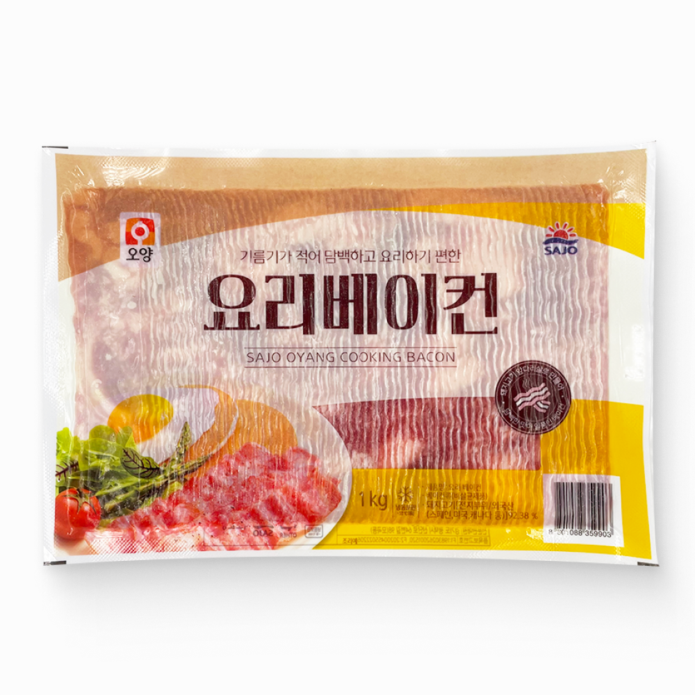 [먹고사는이야기] 사조오양 요리베이컨 1kg 전지 베이컨, 1kg, 12개 129,180원