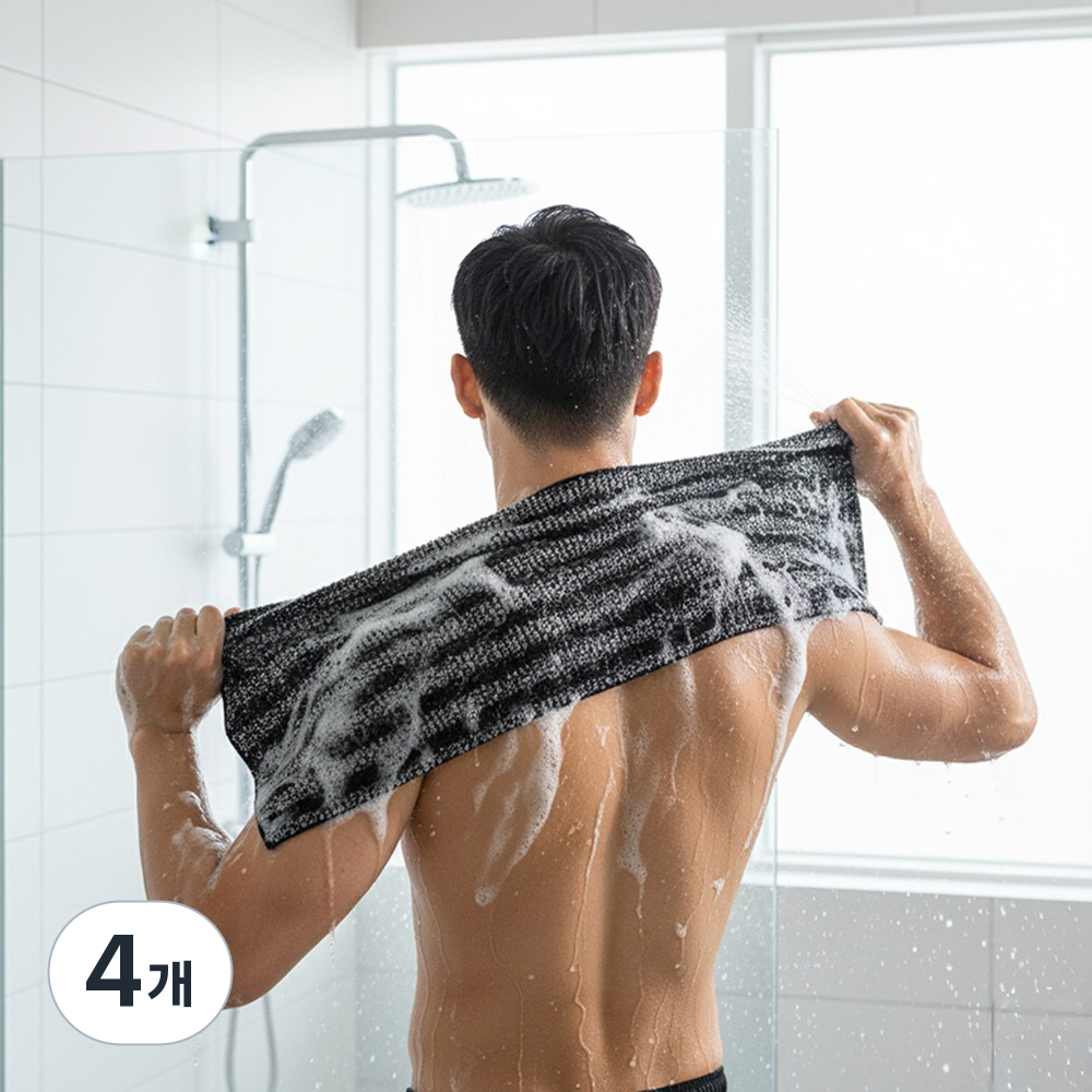 지니밸리 샤워타올 등 때밀이 때타올, 4개, 1개입 18,000원