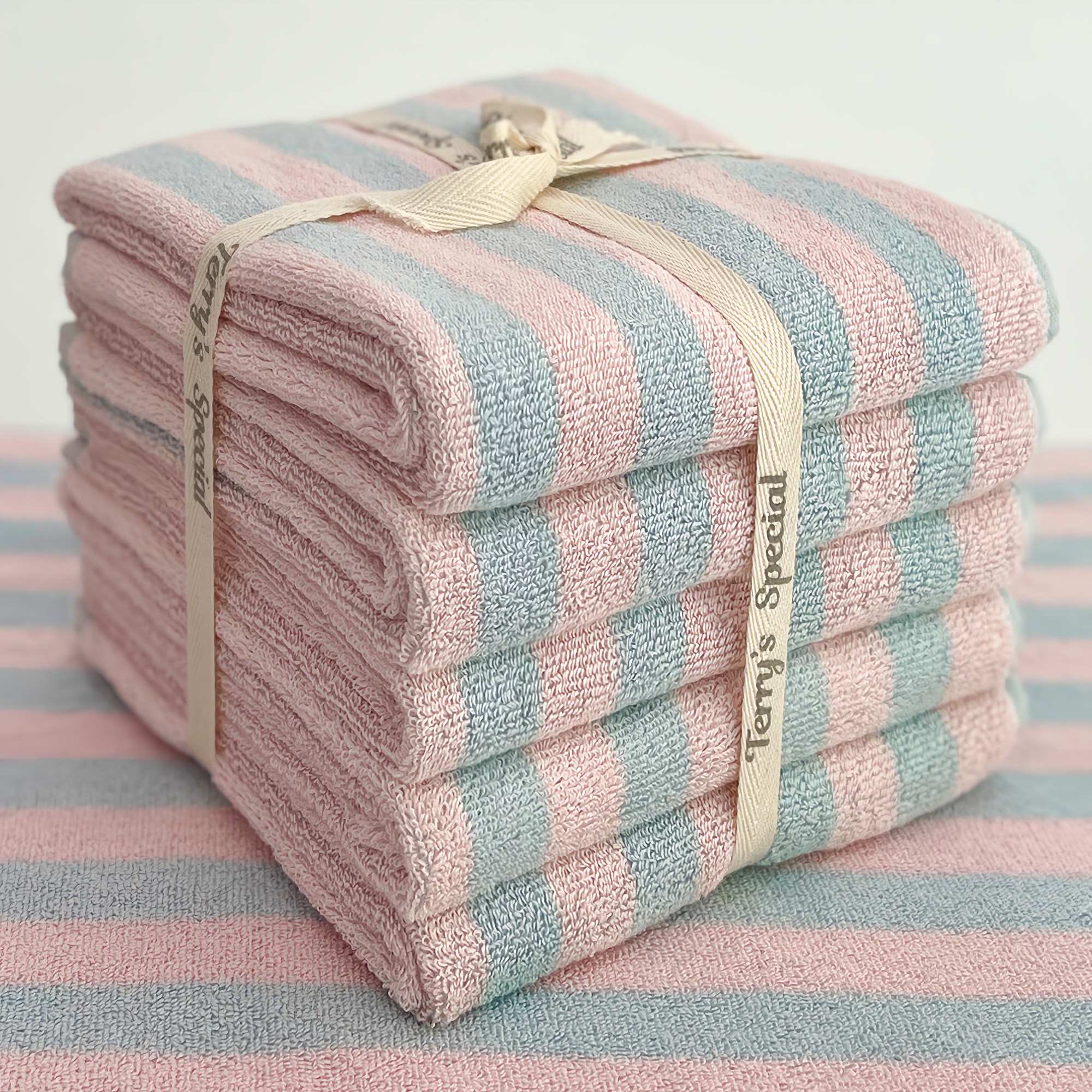 테리파머 스트라이프 디자인 선염 호텔 수건 180g 30수 면사 22,500원