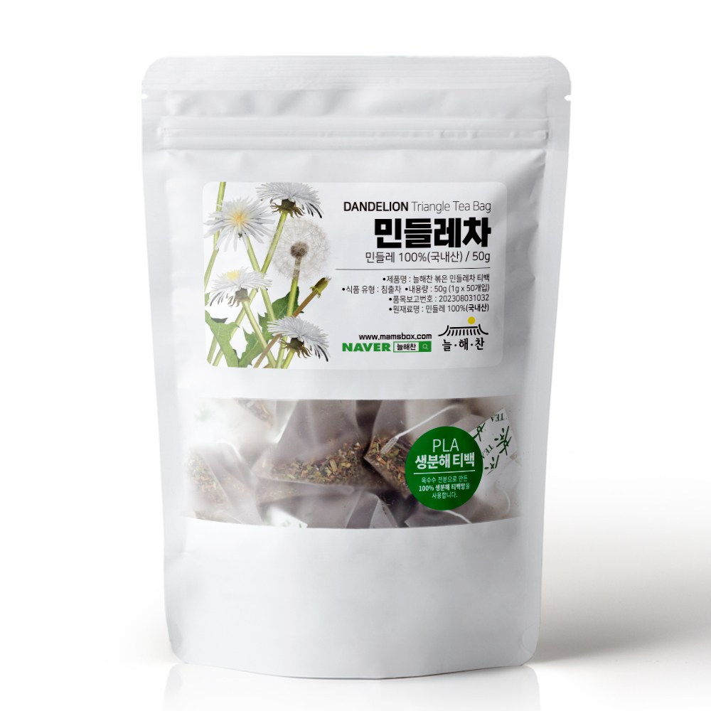 늘해찬 볶은 국산 민들레차 티백 민들레뿌리차 삼각티백 꽃차 대용량 11,880원