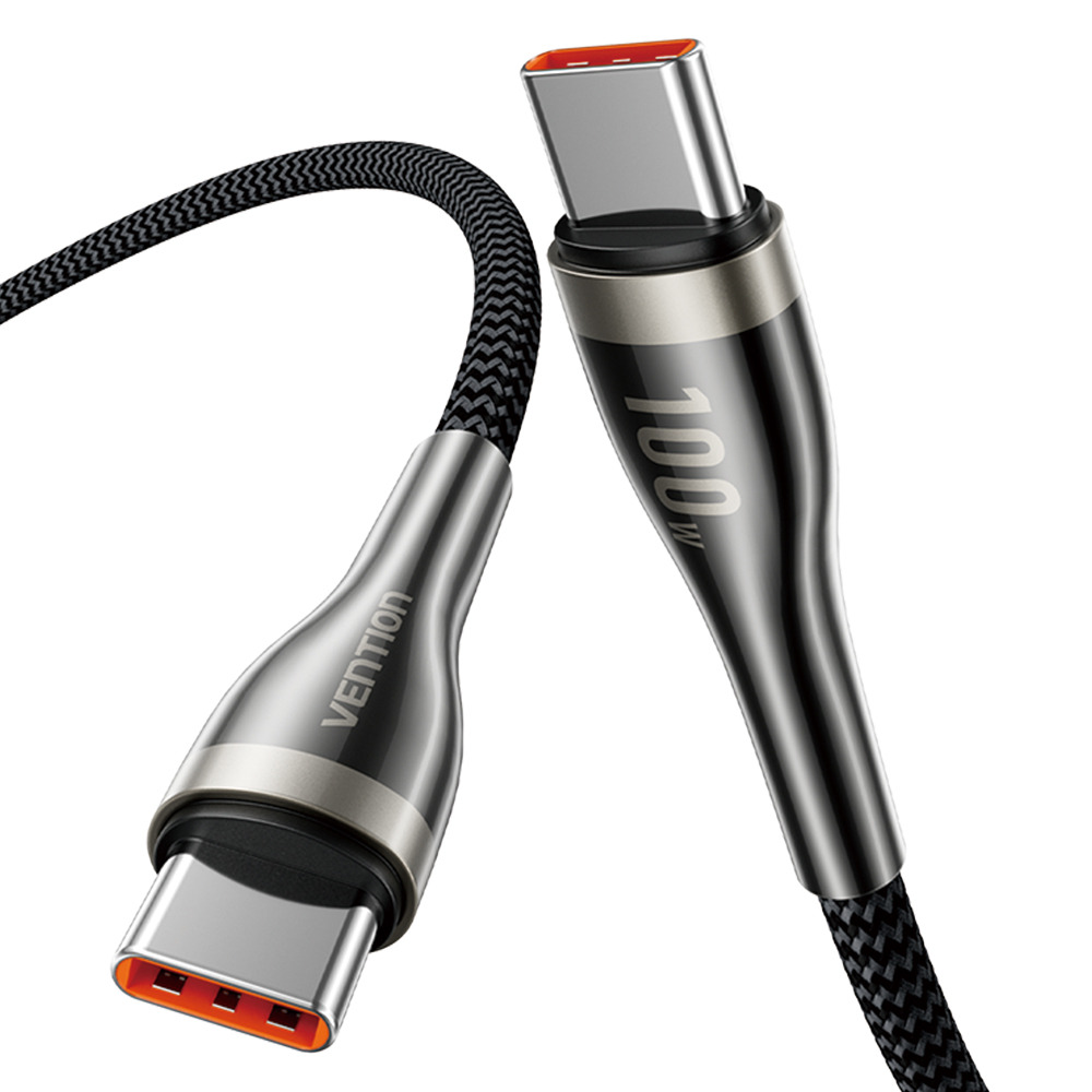 벤션 ZinC 프리미엄 100W PD C to C타입 고속충전케이블, 1개, 블랙, 1.2m 10,900원