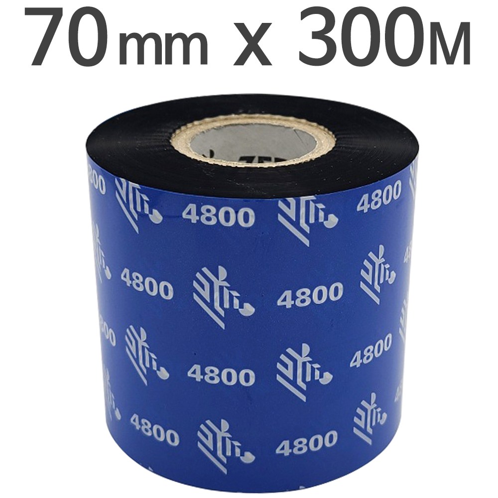 <당일출고>[지브라] K4800 레진리본 40~110mm x 300M (1롤) ZEBRA 24,000원