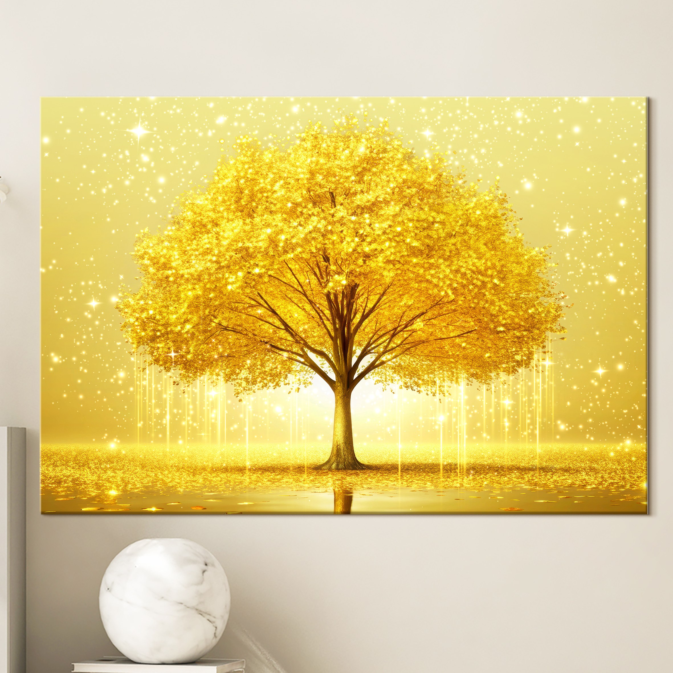 더아트컴퍼니 우리집 부자되는 재물 금전 풍수 황금빛 돈나무 그림 part2 11종, 1. 황금별 돈나무 69,800원