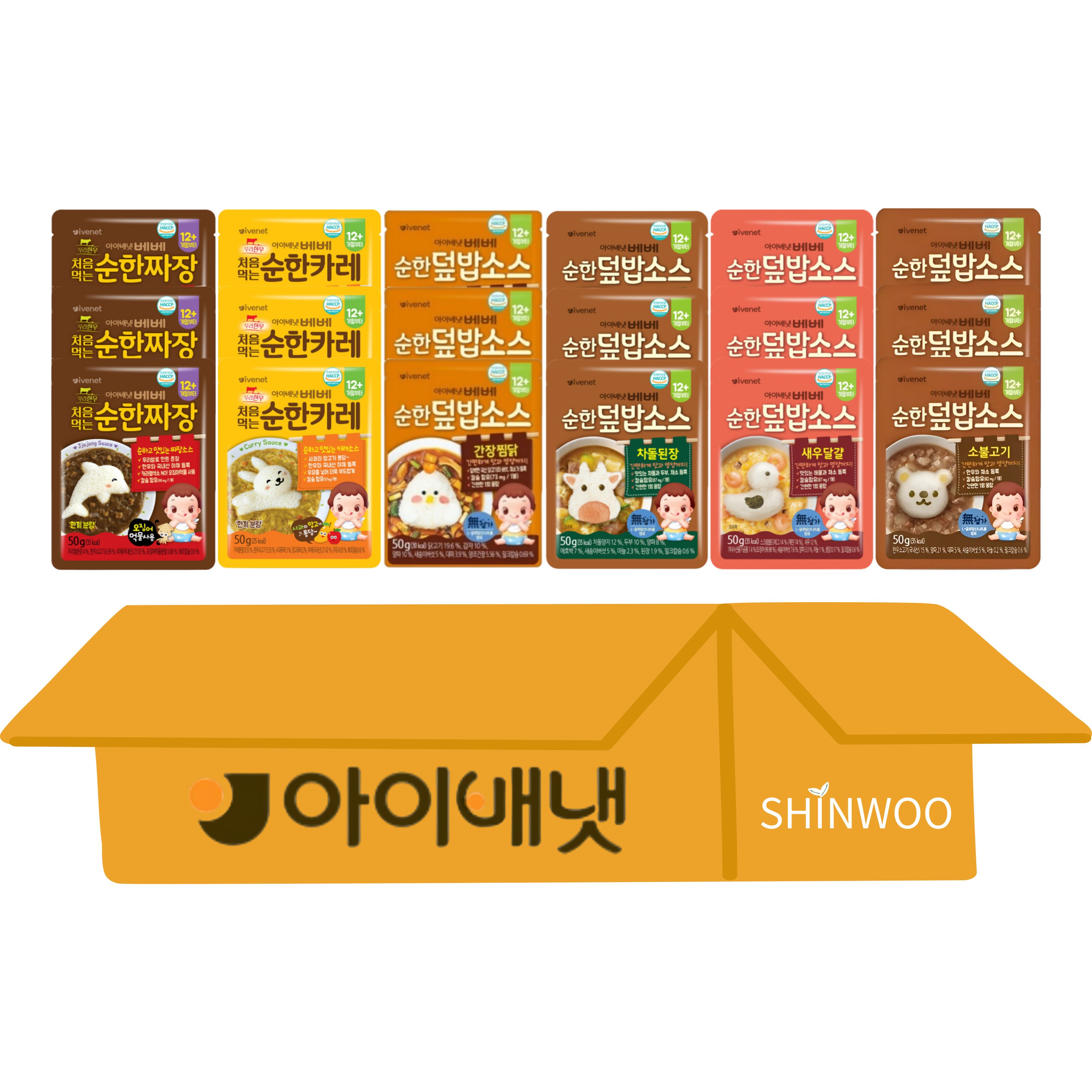 아이배냇 유아용 베베 순한 덮밥 소스 6종 짜장3+카레3+새우달걀3+소불고기3+간장찜닭3+차돌된장3, 1개 31,890원