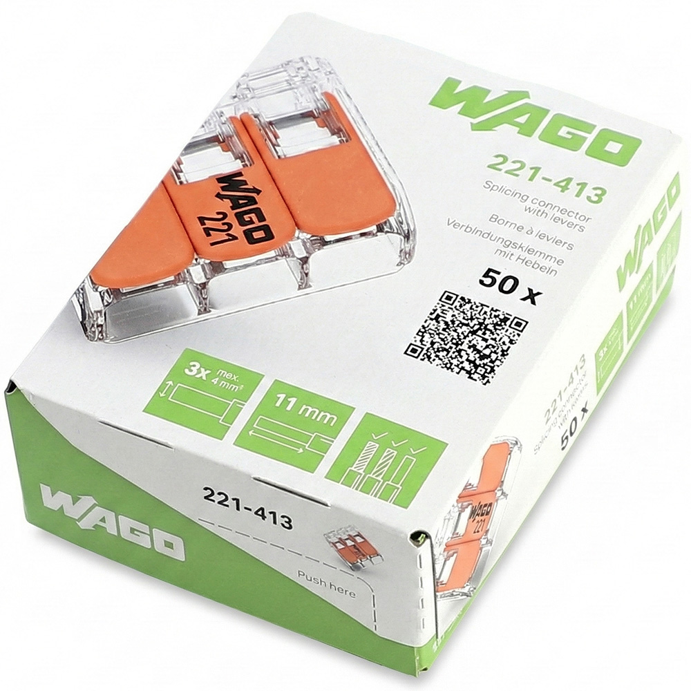 와고커넥터 221-413 3P 전선 연결 전기자재 24,000원