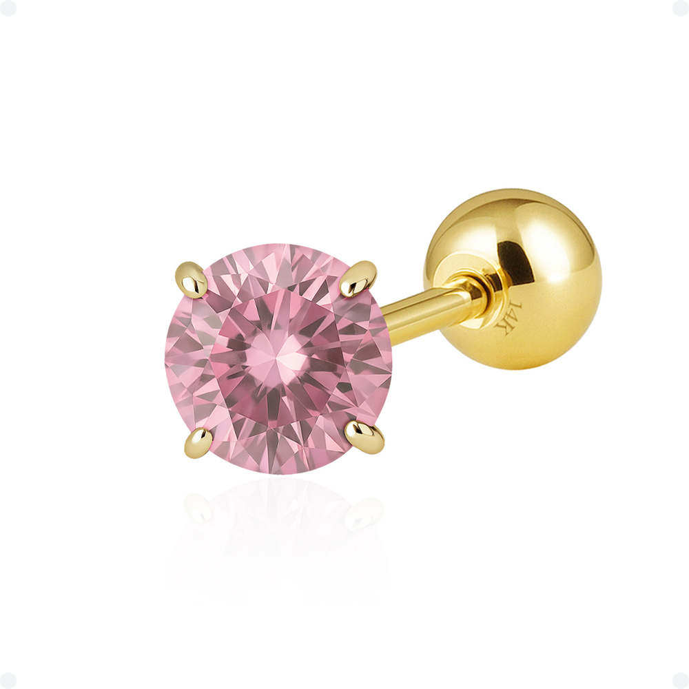 쥬넬 14K 시그니처 4프롱 주물 큐빅 데일리 귓바퀴 연골 피어싱(6 color/5 size) 64,400원