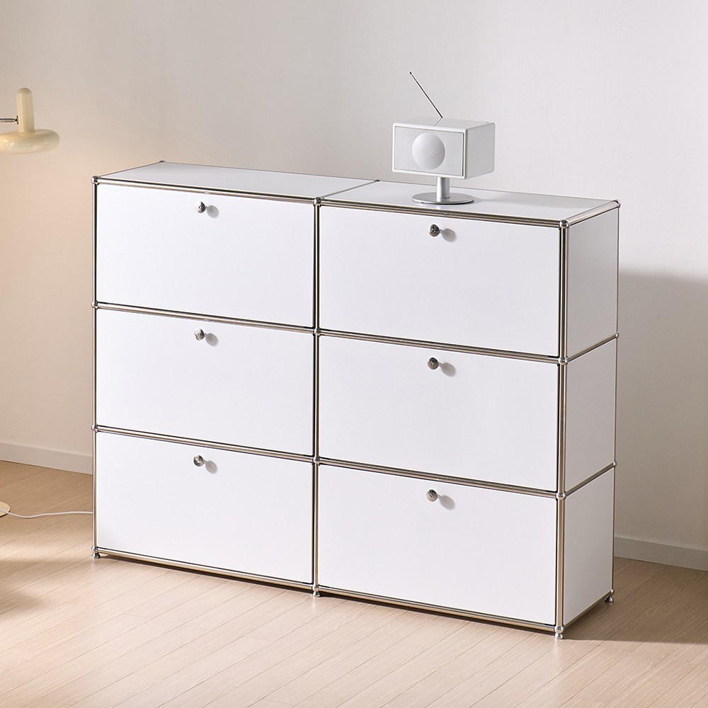 파스코 모듈 3단1510수납장6도어 YJ-P864 미드센츄리 인테리어 모듈수납장, P864 화이트 878,000원