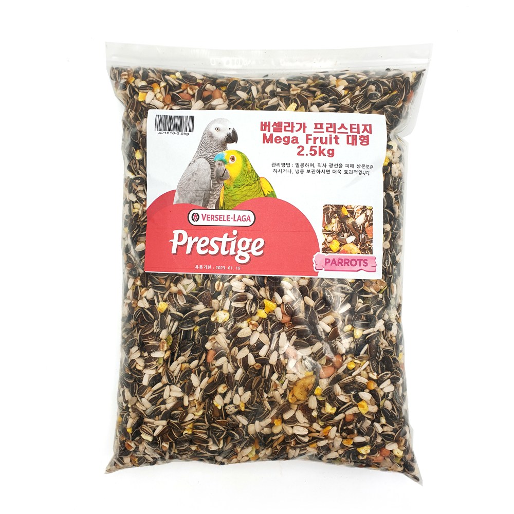 버셀라가 프리스티지 메가푸룻 패럿 2.5kg 소분 회색 뉴기니아 아마존 마카우, 1개, 2.5kg 25,000원