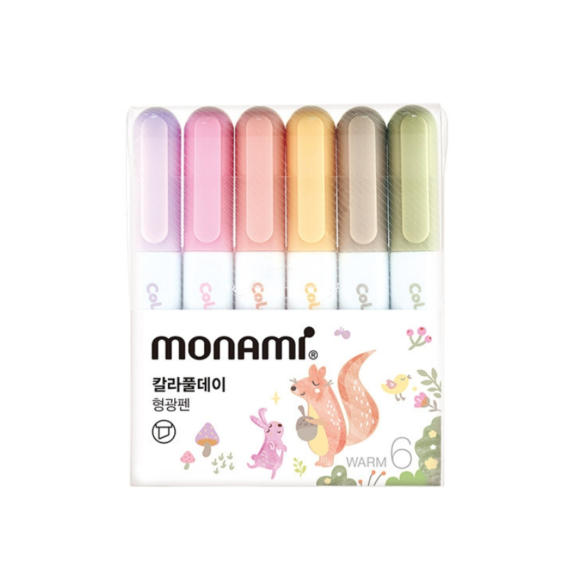 [엘제이] 모나미 NEW 칼라풀데이 형광펜 6색 6,950원