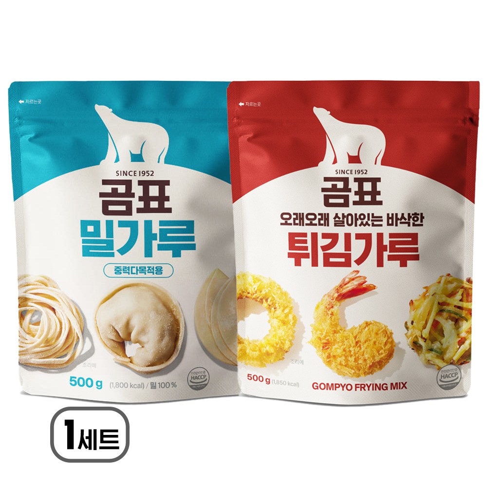 곰표 밀가루1 + 튀김가루1 지퍼백 구성 4,510원