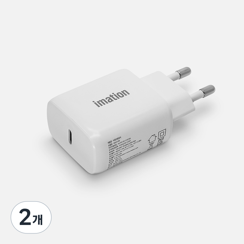 이메이션 25W USB-C PD3.0 PPS C타입 초고속 충전기 KC인증 IMCH100, 2개 18,900원